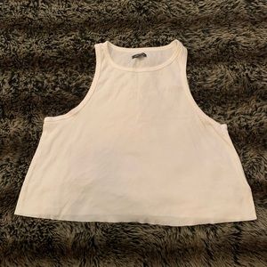 White High Neck Tank